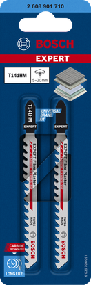 Hoja de sierra de calar Bosch EXPERT Fiber Plaster T141HM, paquete de 2.